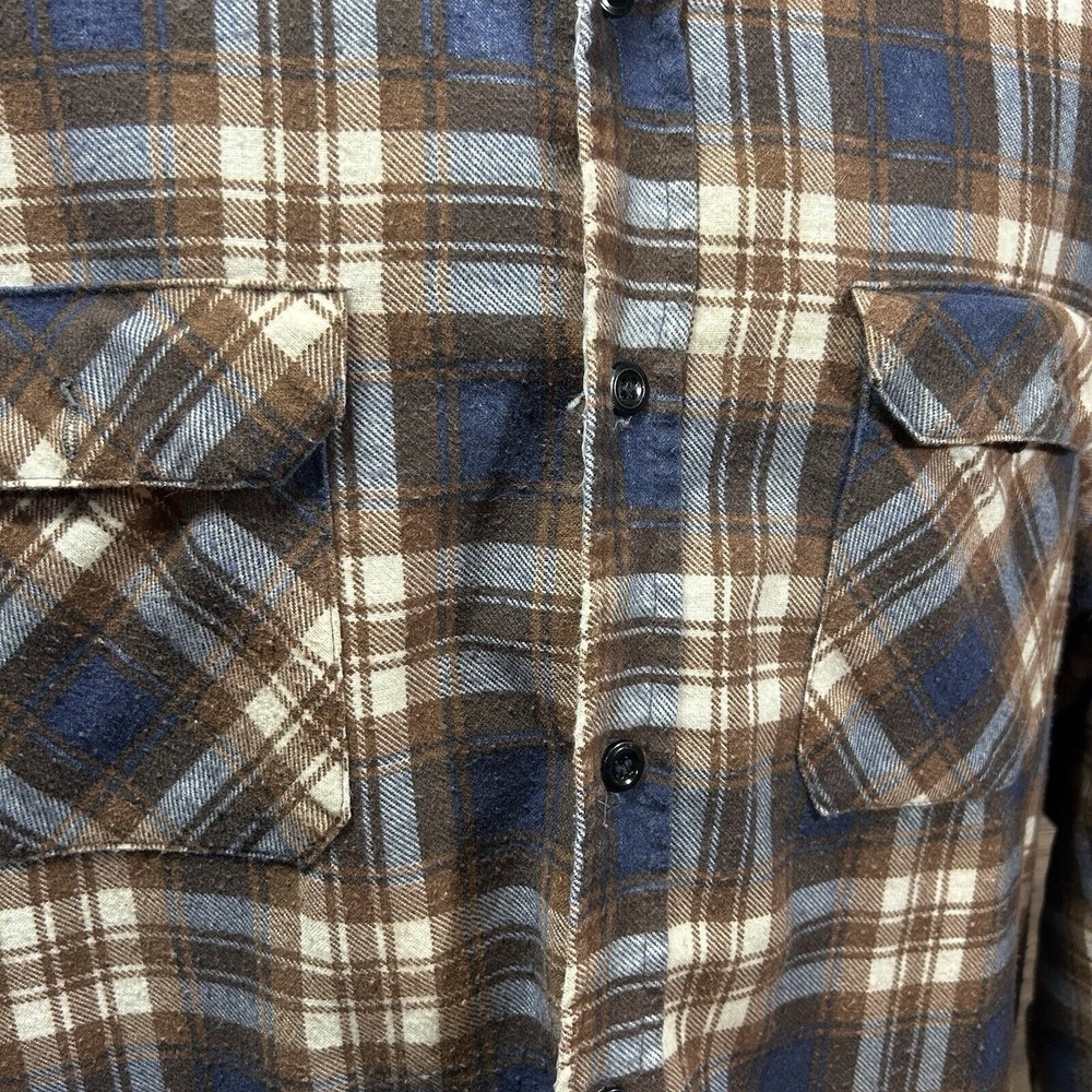 Vintage Sears Sportswear Plaid Fleece Lined Flannel Jacket Sz XL - Picture 3 of 5